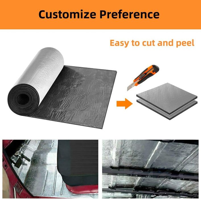 0.5Mx5M Sound Deadener Roller Car Insulation Mat Heat Shield Noise Adhesive Foam - Battery Mate