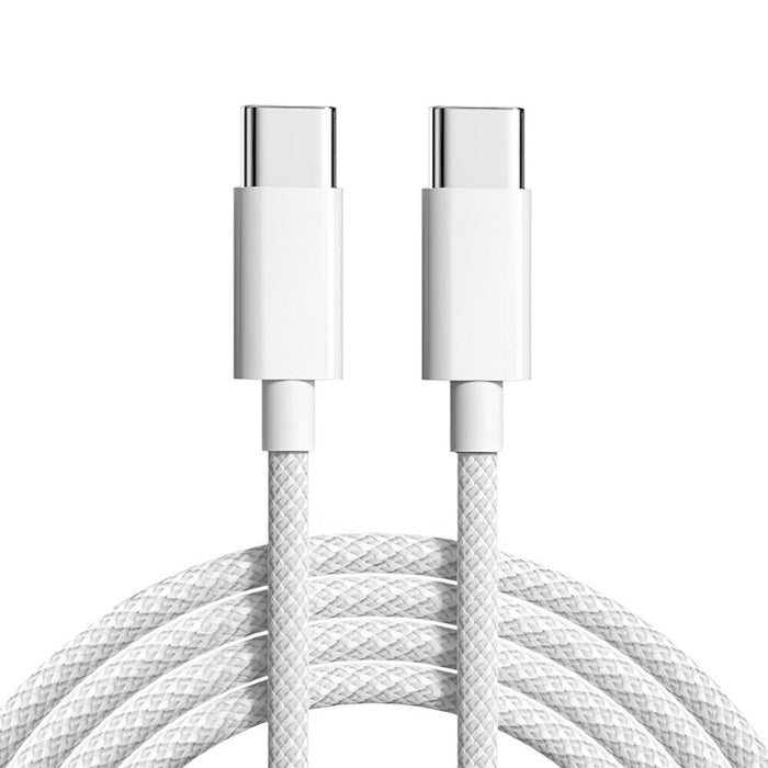 2 Pack Braided USB Type C to USB-C Cable Charge PD 60W Quick Charging Data Fast Charger - Battery Mate