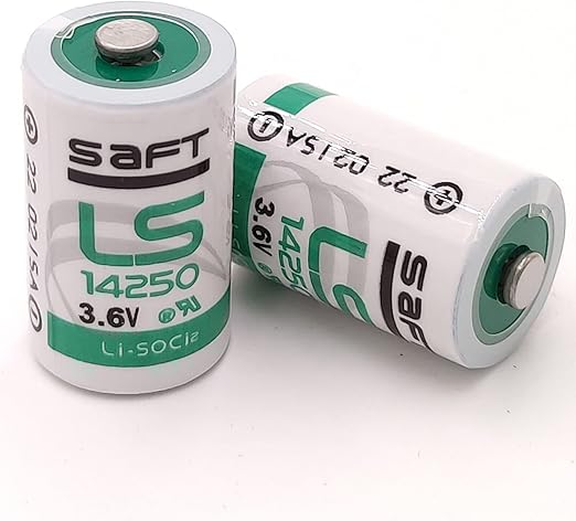 3.6V 1/2 AA Lithium Battery 1.2Ah, Saft LS14250, R6 Li - SOCl2 - Battery Mate