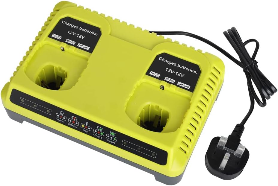 Dual Port Rapid Charger P117 for Ryobi One + Plus P108 Li - ion Ni - CD Ni - MH 18V AU - Battery Mate