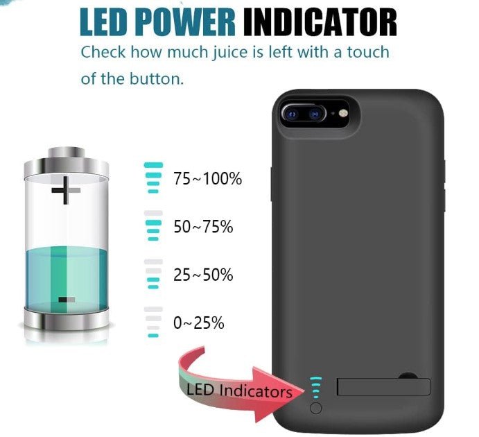 For iPhone 6 Plus Battery Power Bank Pack Charging Cover - Battery Mate