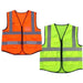 Hi Vis Safety Vest Reflective Tape Zip Up Workwear Pocket Night High Visibility - Battery Mate