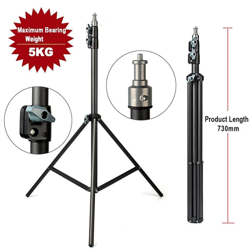 Portable Adjustable Light Stand Tripod For Studio Photo Flash LED Lighting / DSLR - Battery Mate