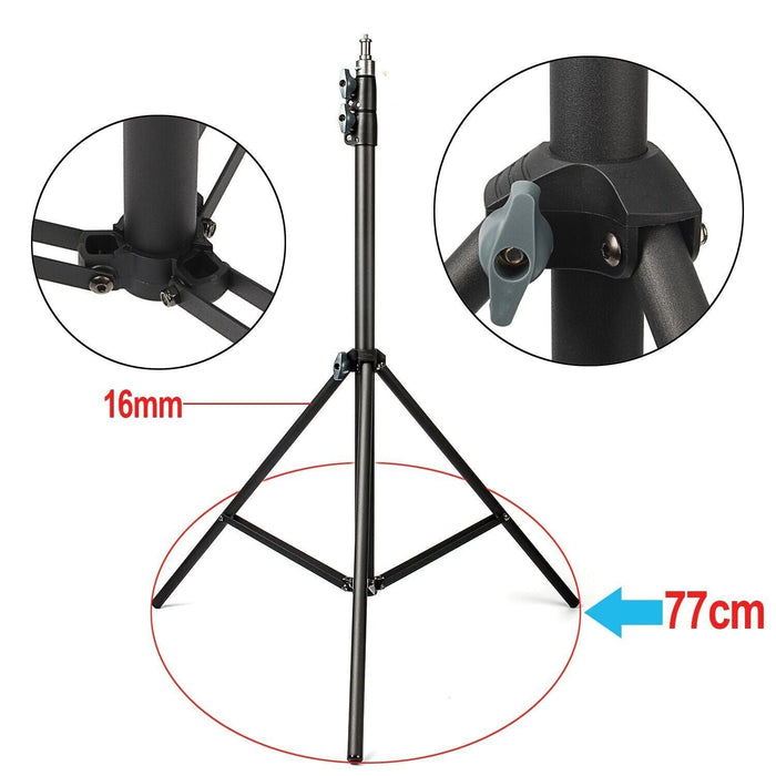 Portable Adjustable Light Stand Tripod For Studio Photo Flash LED Lighting / DSLR - Battery Mate