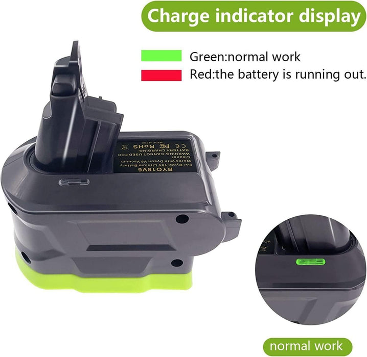 Tavice Dyson V6 Battery Adapter to Ryobi ONE+ 18V Li - Ion Battery - Battery Mate