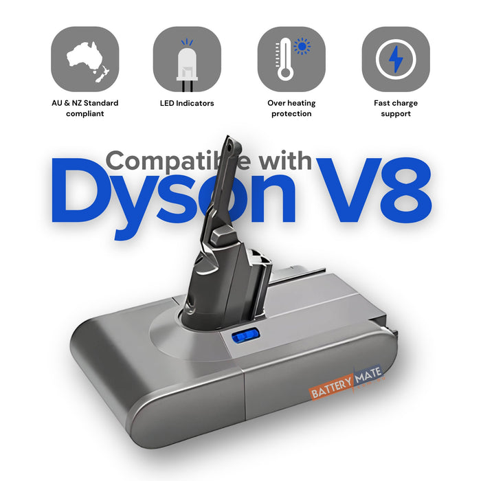 V8 Vacuum Cleaner Battery Compatible with ALL Dyson V8 - Battery Mate