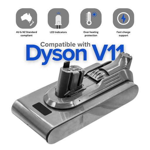 Vacuum Cleaner Battery Compatible with Dyson V11 Outsize / Outsize Absolute+ Vacuum Compatible Click - in Battery - Battery Mate