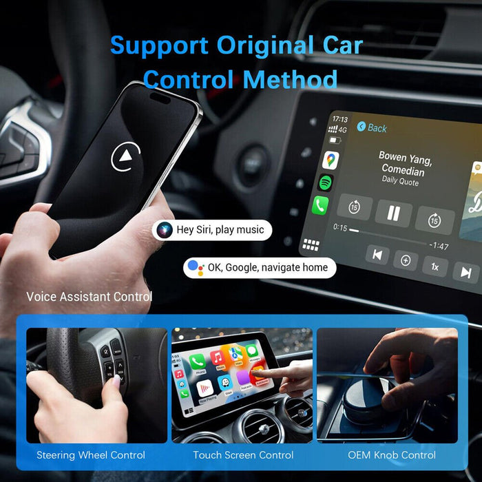 Wireless Apple Carplay Adapter Android Auto Adapter USB Car Dongle Connect Box - Battery Mate