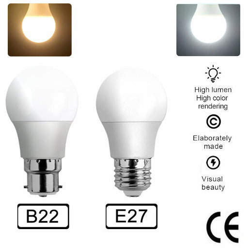 10x LED Bulb 7W E27 Globe Light Cool White Screw Bright Bulb - Battery Mate