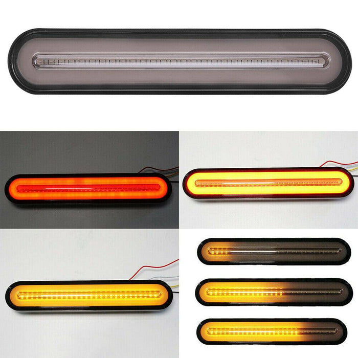 2 Pack | Halo Neon LED Tail Lights Trailer Truck Flowing Turn Signal Rear Stop Brake - Battery Mate