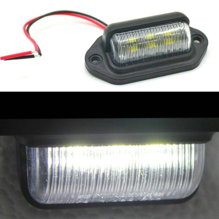 2PCS 6 LED License Number Plate Light Lamps for Truck SUV Trailer Lorry 12/24V - Battery Mate