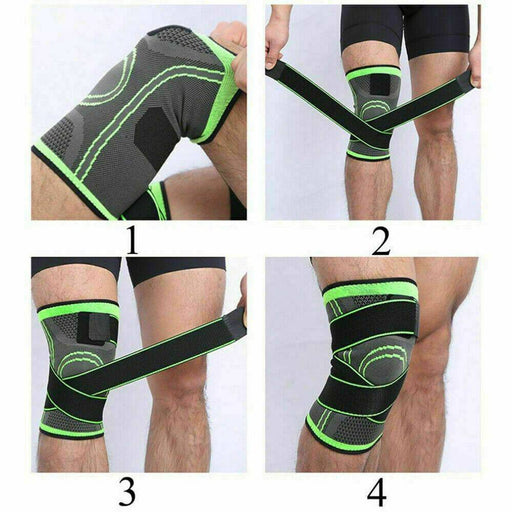 3D Weaving Knee Brace Support Running Jogging Sports | Large - Battery Mate