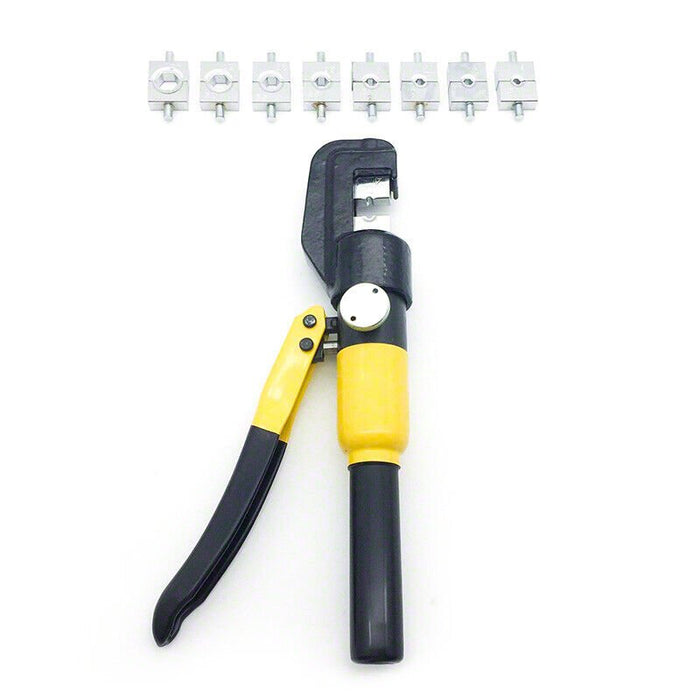 8 Ton Hydraulic Terminal Crimper Cable Wire Force Tool Kit 9 Die 4mm-70mm AU - Battery Mate