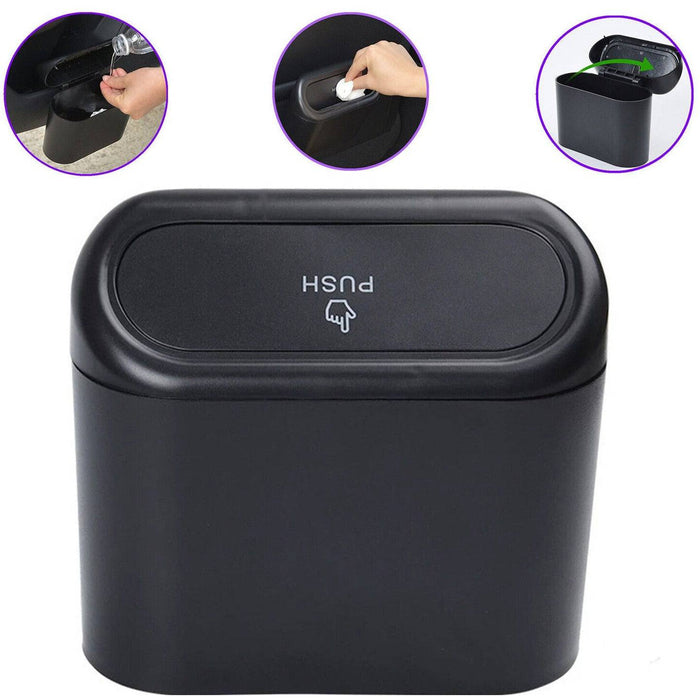 Car Trash Bin Door Hanging Trash Can Portable Rubbish Garbage Car Storage Box AU - Battery Mate