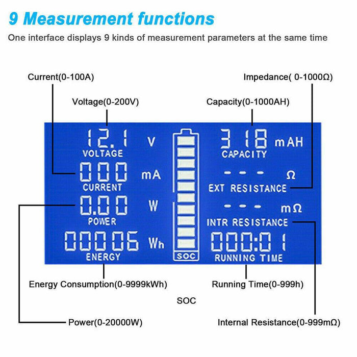 DC Battery Monitor 300A Shunt With wiring Tools For RV Car Solar System Durable - Battery Mate