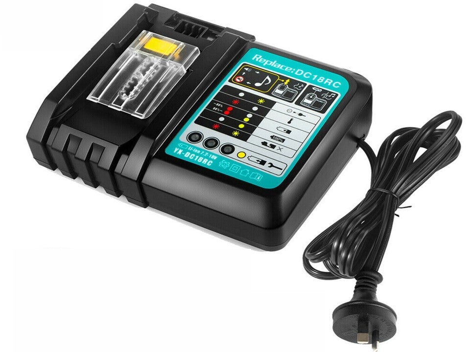 DC18RC 18V Lithium-Ion Battery Charger for Makita BL1830 BL1860B