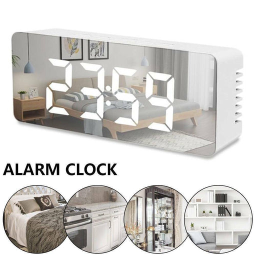 Digital Clock LED Display Desk Table Temperature Alarm Time Modern Home Decor - Battery Mate