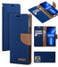 For iPhone 13 Wallet Flip Denim Case Cover - Battery Mate