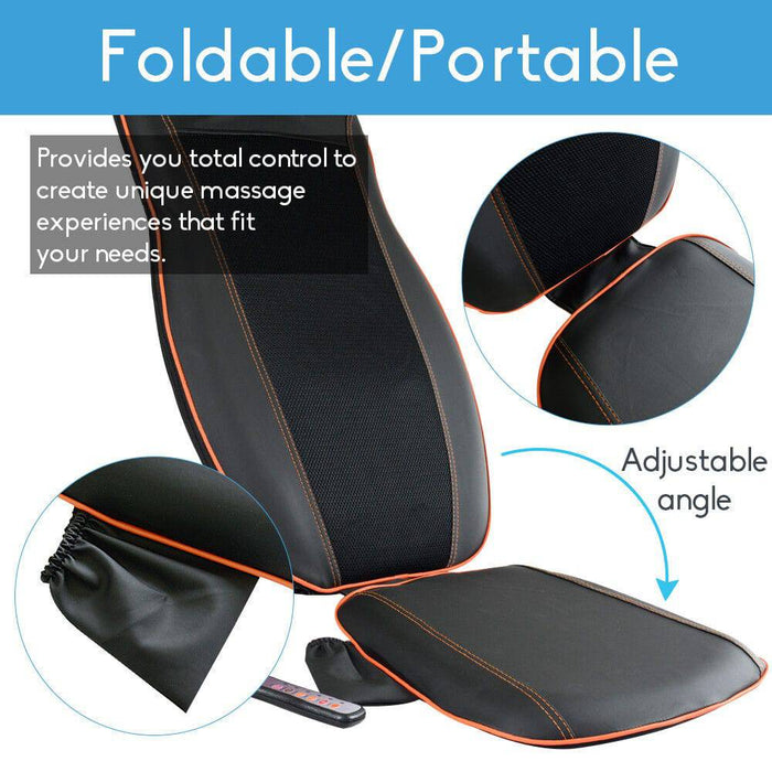 Full Body Back Seat Massager Cushion Shiatsu Chair Massage Pad Car Office Home - Battery Mate