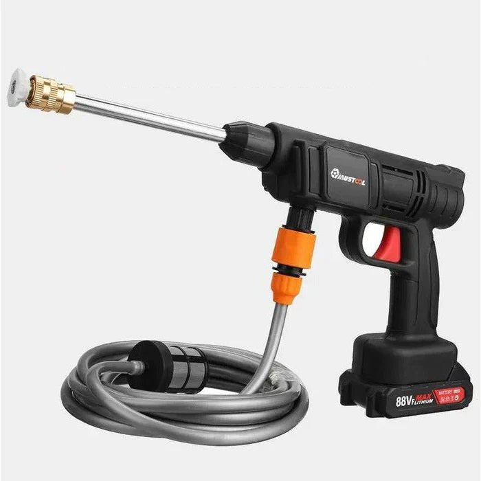 High Pressure Wireless Cordless Car Washer Gun W/ Hose & 88V Battery Spray Cleaner - Battery Mate