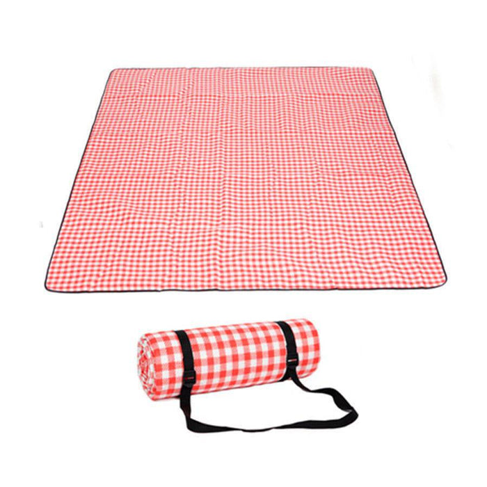 Large Picnic Blanket Premium Cashmere RED Rug Waterproof Mat Outdoor - Battery Mate