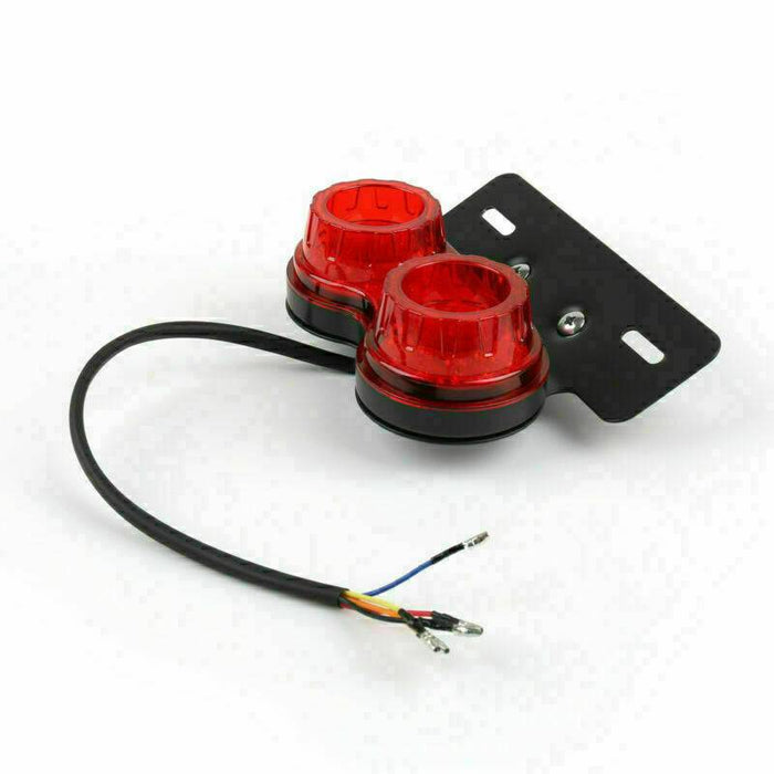 Motorcycle Led Rear Tail Light Brake Indicator Light Number Plate 12V Red T7 - Battery Mate