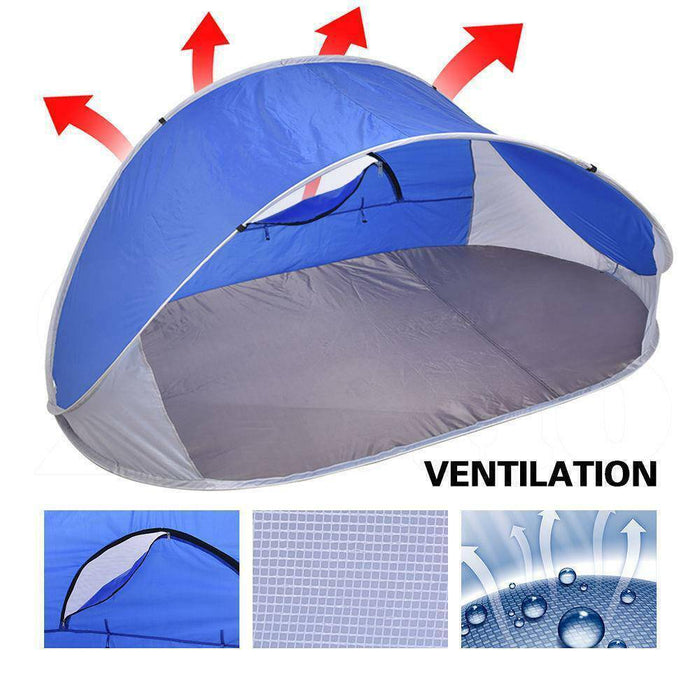 Pop Up Tent Camping Beach Tents 4 Person Portable Hiking Shade Shelter - Battery Mate