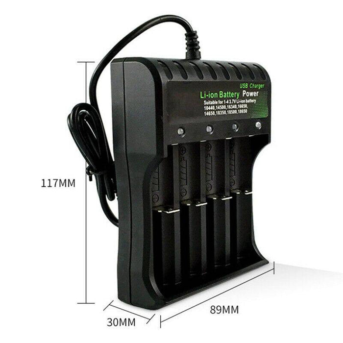 Smart USB 18650 Battery Charger 1 2 4 Slots for 3.7V Rechargeable Battery Charge - Battery Mate