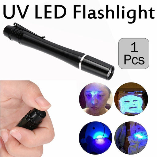 UV Ultra Violet LED Flashlight Blacklight Light 395nM Inspection Lamp Torch Mini - Battery Mate