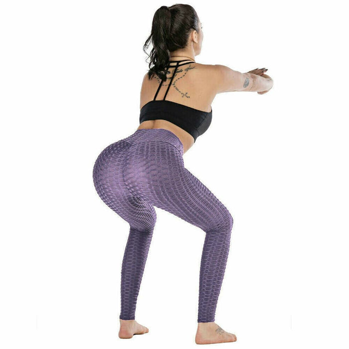 Women Yoga Pants Leggings High Waist Anti Cellulite Butt Lift Gym Fitn —  Battery Mate